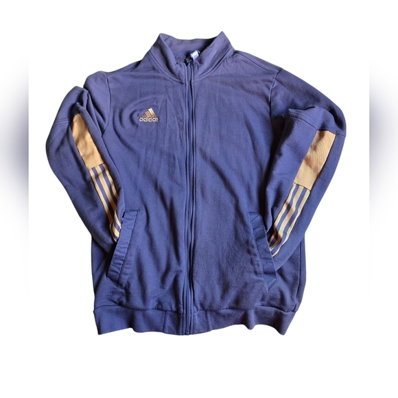 adidas Other - Adidas Blue and Gold Track Jacket Size L NWOT